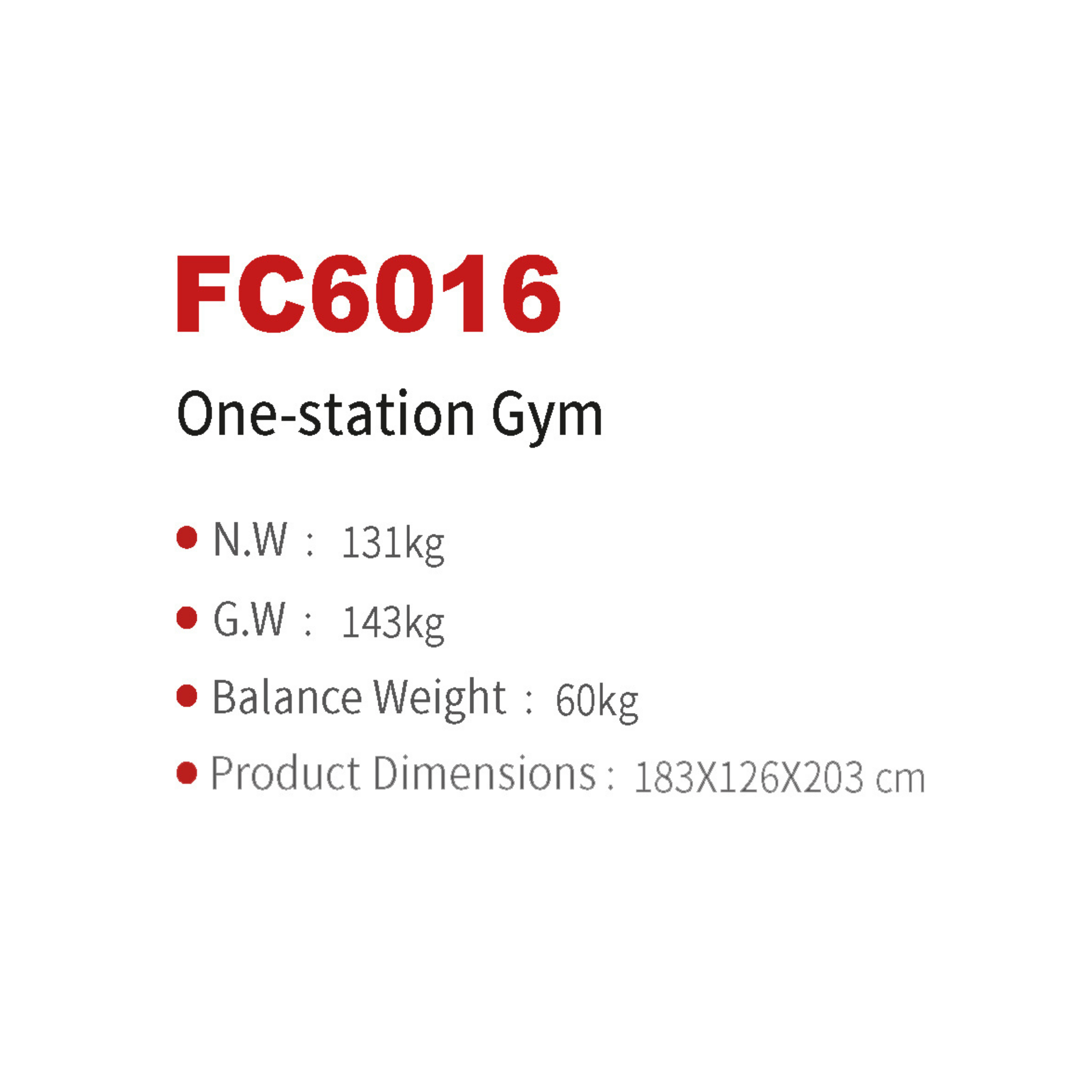 FC6016 One-Station Gym